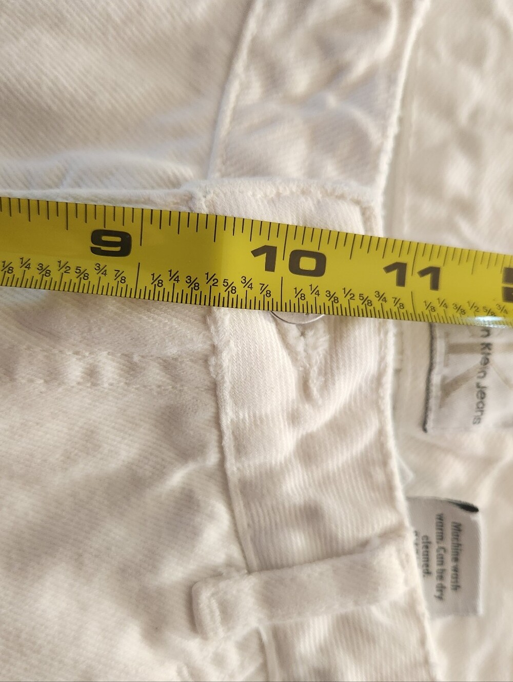Calvin Klein 90s White Jeans Slim Bootcut Vintage Women's Minimalist - Picture 13 of 13